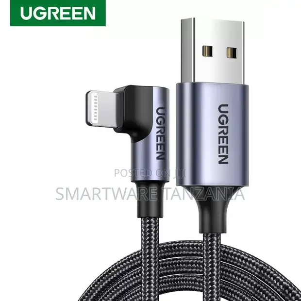 UGREEN MFi USB A to iOS 90 Degree Right Angle Charging Cable - Buy in Dar es Salaam, Tanzania | Smartware