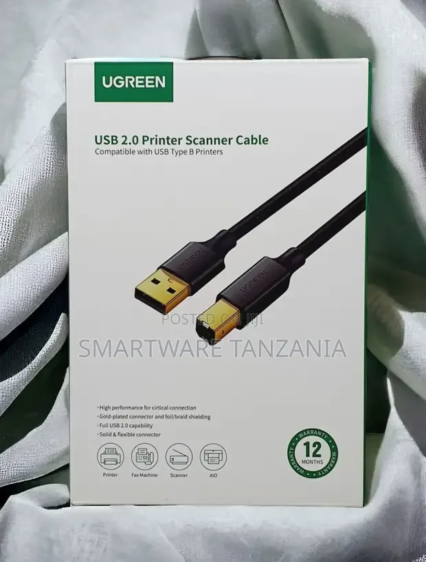 Ugreen Printer Cable 1.5m, High Speed Type A To B 2.0 - Buy in Dar es Salaam, Tanzania | Smartware