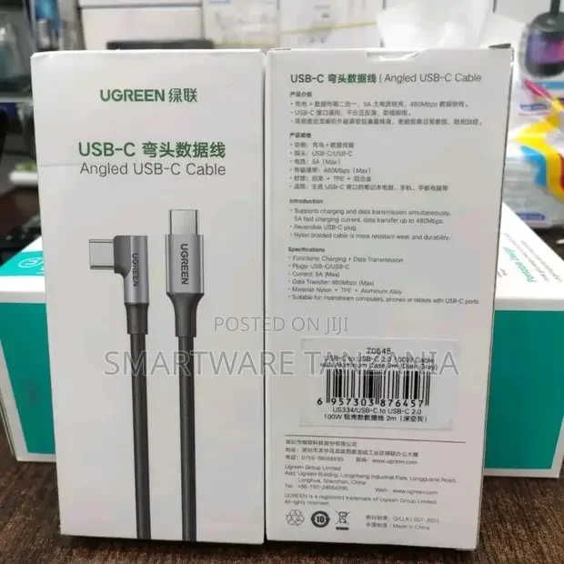 Ugreen Right Angle USB C to USB C Cable - Buy in Dar es Salaam, Tanzania | Smartware