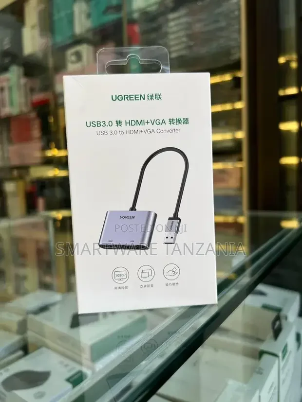 Ugreen USB 3.0 to HDMI + VGA Adapter - Buy in Dar es Salaam, Tanzania | Smartware
