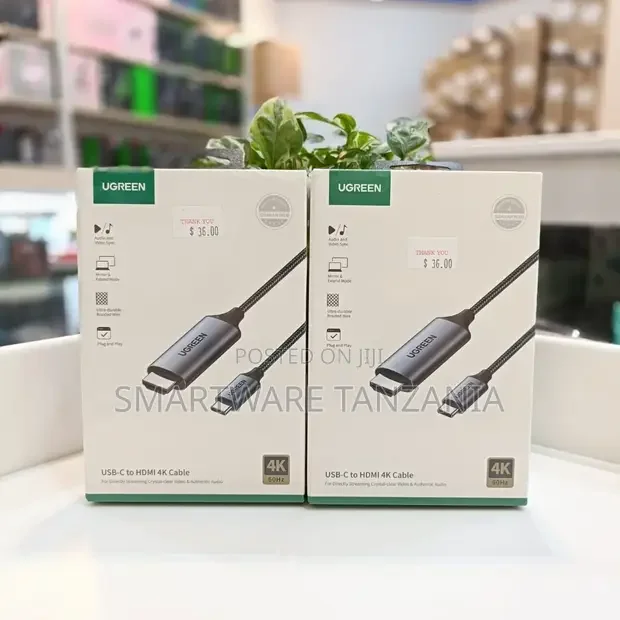 UGREEN USB-C to HDMI Cable 60Hz UHD Video Audio Sync - Buy in Dar es Salaam, Tanzania | Smartware
