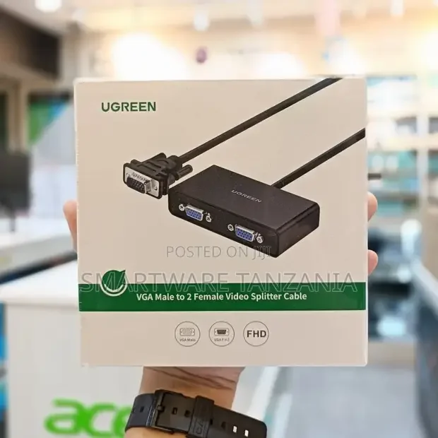 Ugreen VGA Monitor Y Splitter Male to Two Female - Buy in Dar es Salaam, Tanzania | Smartware