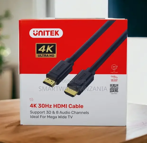 Unitek 30Hz HDMI Cable 5m - Buy in Dar es Salaam, Tanzania | Smartware