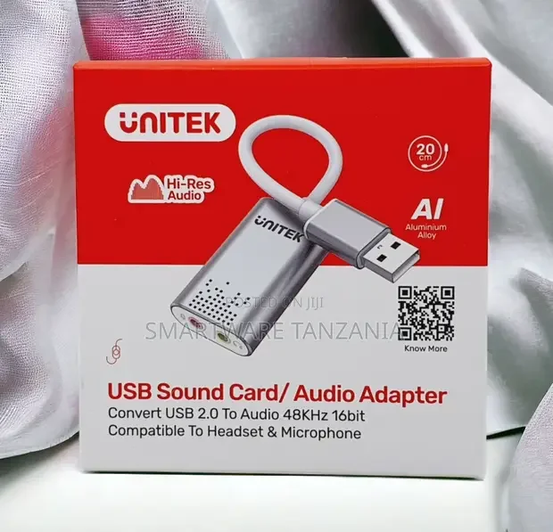 Unitek USB Sound Card Audio Adapter Hi-Res 48kHz 16bit - Buy in Dar es Salaam, Tanzania | Smartware