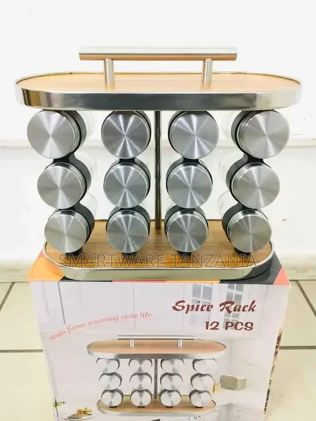 Universal Kitchen Organiser, Spice Rack With 12 Spice Jars - Buy in Dar es Salaam, Tanzania | Smartware