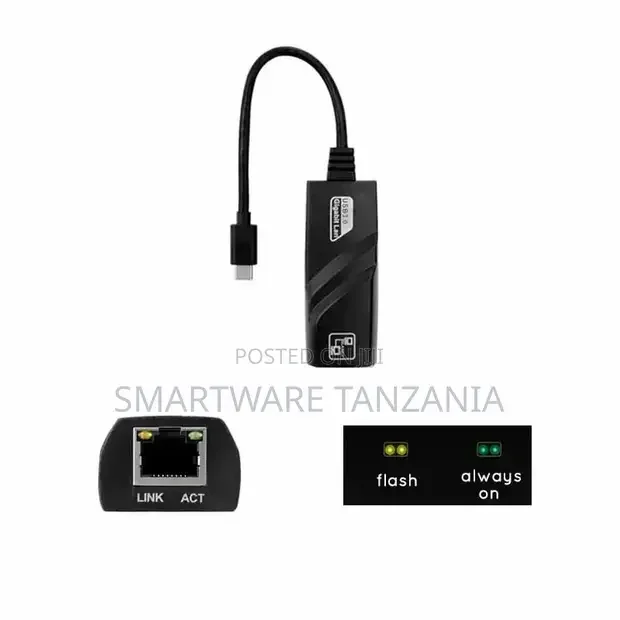 USB 3.1 Type C To RJ45 Gigabit Ethernet Adapter - Buy in Dar es Salaam, Tanzania | Smartware