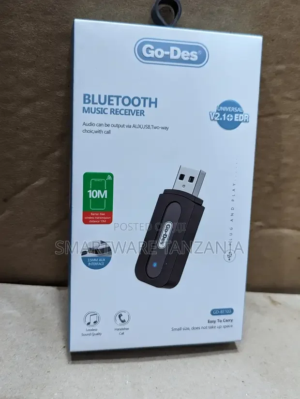 Usb Bluetooth Music Receiver 3.5 Mm Adaptor Dongle Speakers - Buy in Dar es Salaam, Tanzania | Smartware
