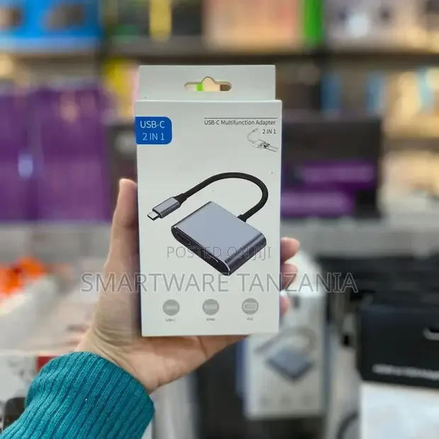 USB-C 2-in-1 Multifunction Adapter with HDMI & VGA - Buy in Dar es Salaam, Tanzania | Smartware