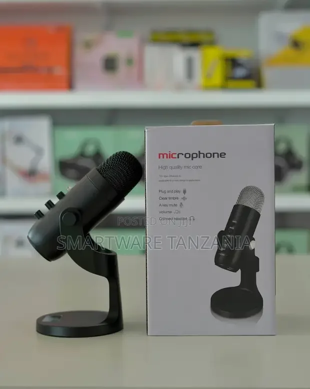 USB Condenser Microphone Desktop Plug Play with Mute Control - Buy in Dar es Salaam, Tanzania | Smartware