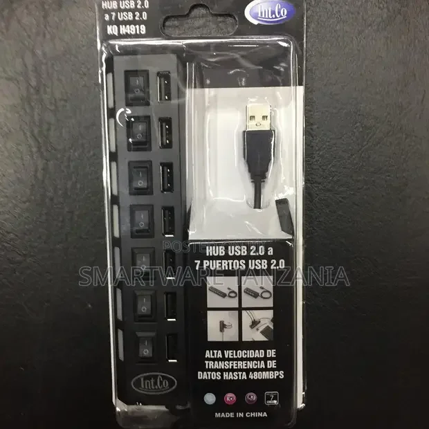 USB Hub 7 Port USB 2.0 Hub Splitter - Buy in Dar es Salaam, Tanzania | Smartware