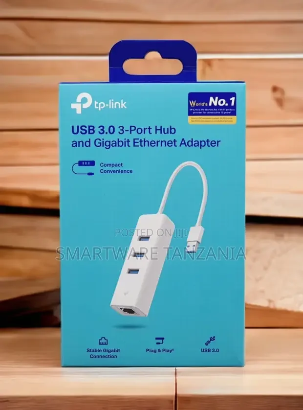 USB Type-C 3-Port Hub Gigabit Ethernet Adapter - Buy in Dar es Salaam, Tanzania | Smartware
