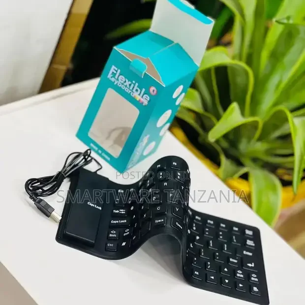 USB Wired Foldable Flexible Roll Up Silicone Keyboard - Buy in Dar es Salaam, Tanzania | Smartware