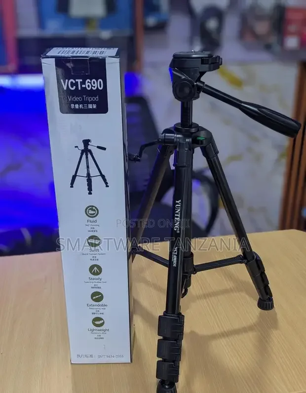 VCT-690 Professional Video Tripod Fluid Head Camera Stand - Buy in Dar es Salaam, Tanzania | Smartware