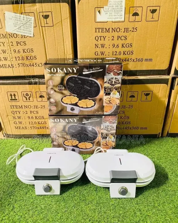 Waffle Maker With Non-stick Plate Double Heart Waffle Iron - Buy in Dar es Salaam, Tanzania | Smartware