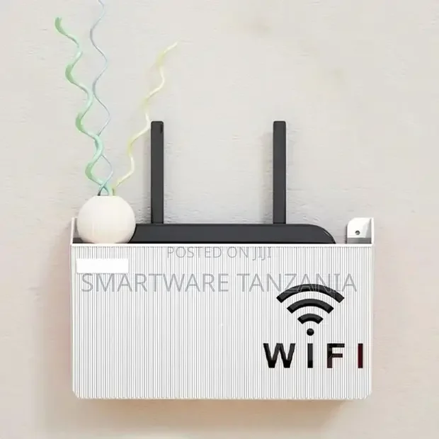 Wall-mounted Wifi Router Storage Shelf Box In White - Buy in Dar es Salaam, Tanzania | Smartware