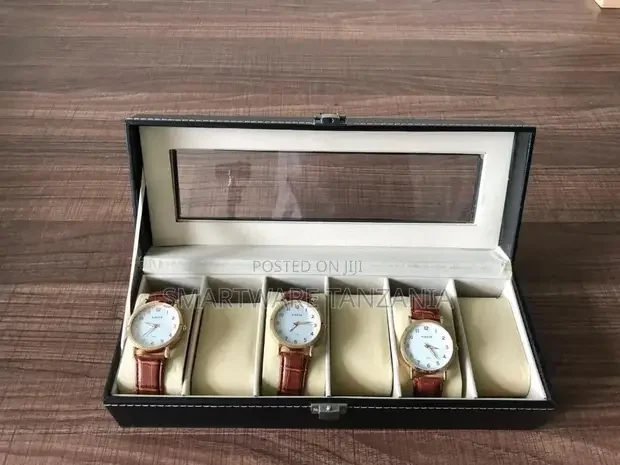 Vegan Leather Watch Box Organizer for 6 Watches - Buy in Dar es Salaam, Tanzania | Smartware