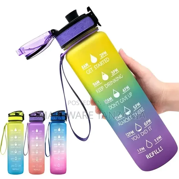Motivational Water Bottle with Time Marker for Gym - Buy in Dar es Salaam, Tanzania | Smartware