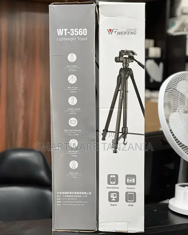 Weifeng WT-3560 Lightweight Aluminum Tripod - Buy in Dar es Salaam, Tanzania | Smartware
