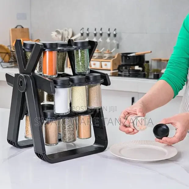 Wheel Spice Rack with 18 Glass Jars - Buy in Dar es Salaam, Tanzania | Smartware