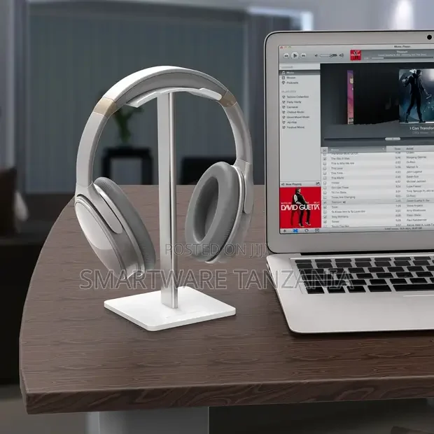White Aluminum Headphone Stand Desk Holder - Buy in Dar es Salaam, Tanzania | Smartware