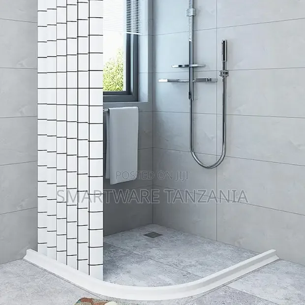 White Corner Shower Water Dam Strip L-Shape Containment - Buy in Dar es Salaam, Tanzania | Smartware