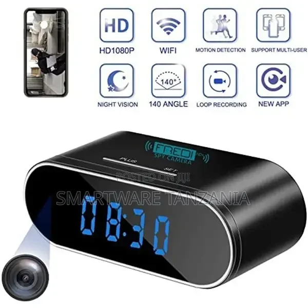 Wifi Camera Digital Table Clock Wireless Full HD 1080P - Buy in Dar es Salaam, Tanzania | Smartware