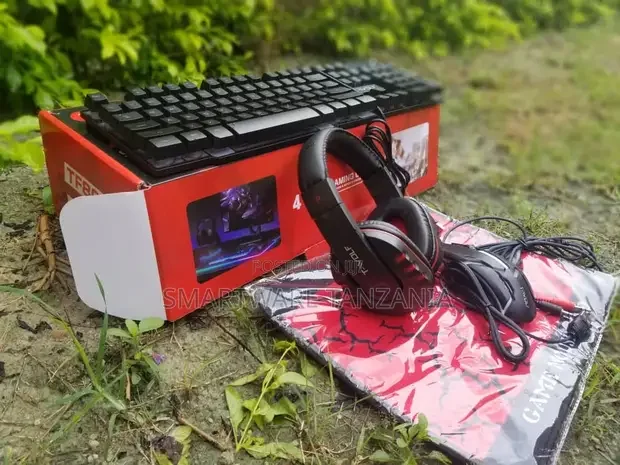 Wired Rainbow LED Backlit Gaming Keyboard Mouse and Headset