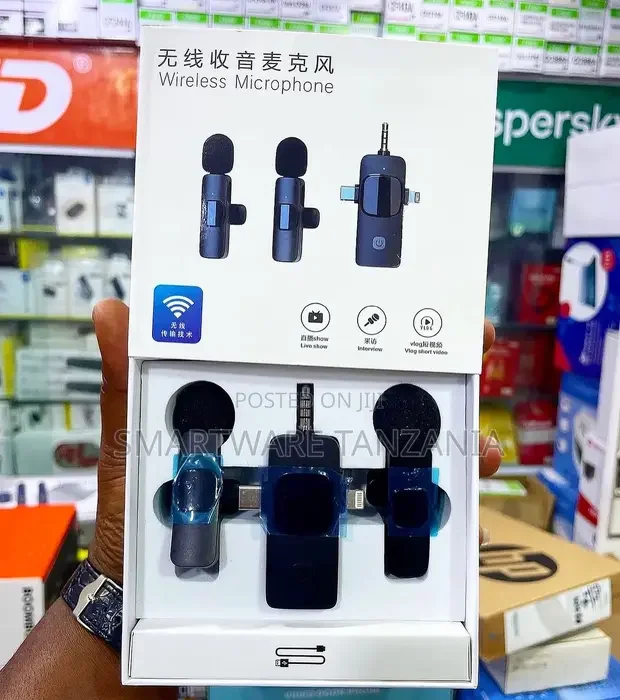 Wireless Microphone For iPhone/Android/Camera/Laptop - Buy in Dar es Salaam, Tanzania | Smartware