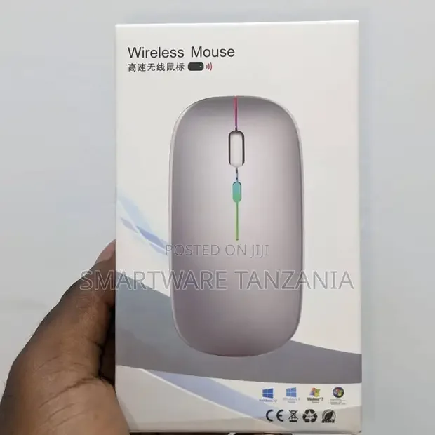 Wireless Mouse Rechargeable Slim Silent Black