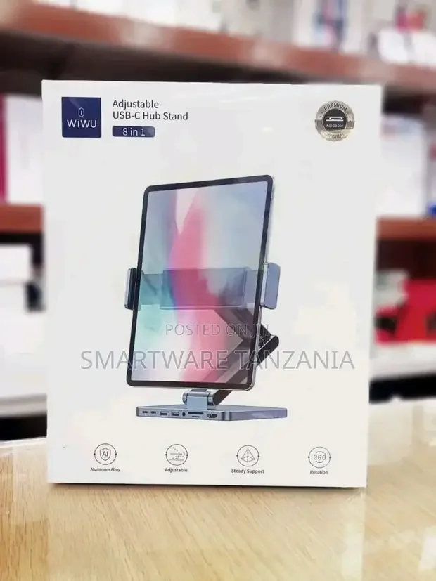 Wiwu Adjustable USB-C Hub Stand (8 in 1) - Buy in Dar es Salaam, Tanzania | Smartware