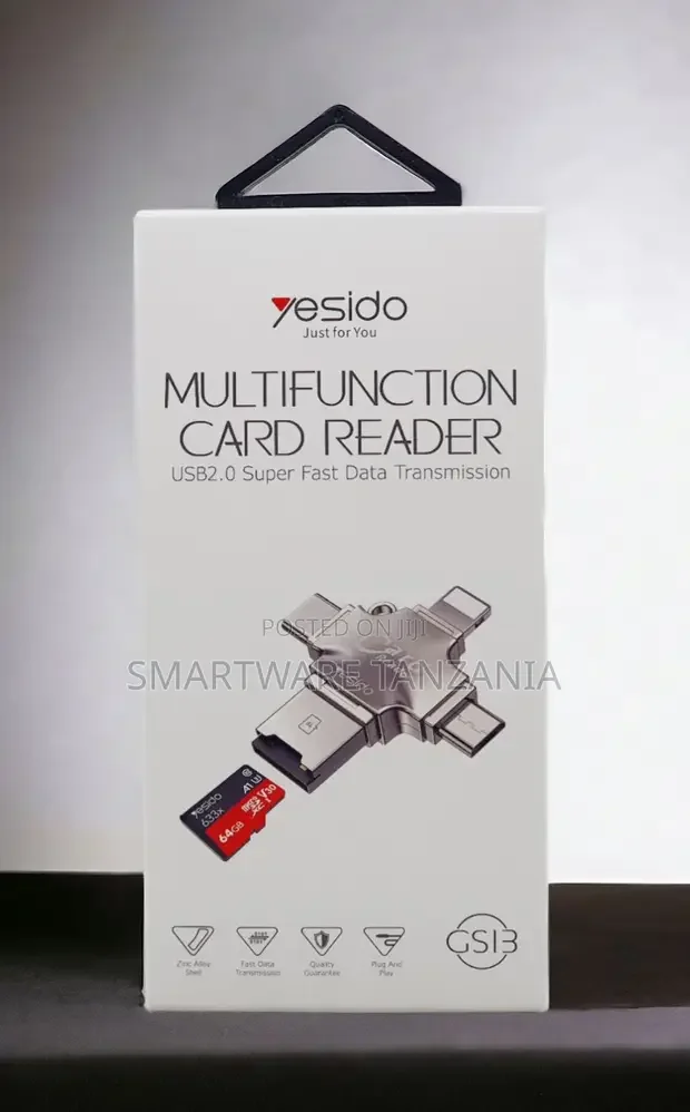 Yesido 4-in-1 Multifunction Card Reader - Buy in Dar es Salaam, Tanzania | Smartware