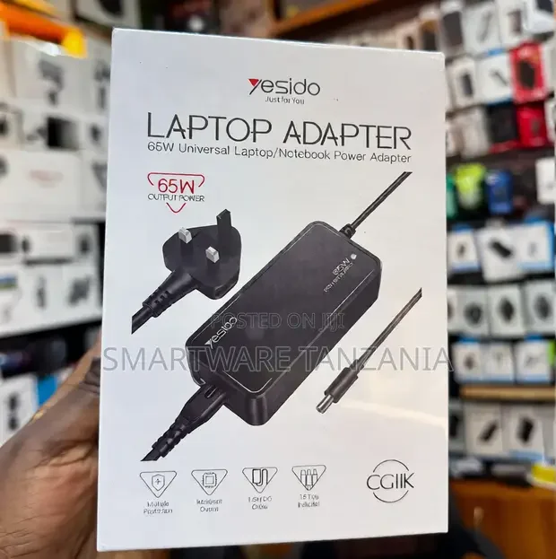 Yesido 65W Universal Laptop Power Adapter CG11K - Buy in Dar es Salaam, Tanzania | Smartware