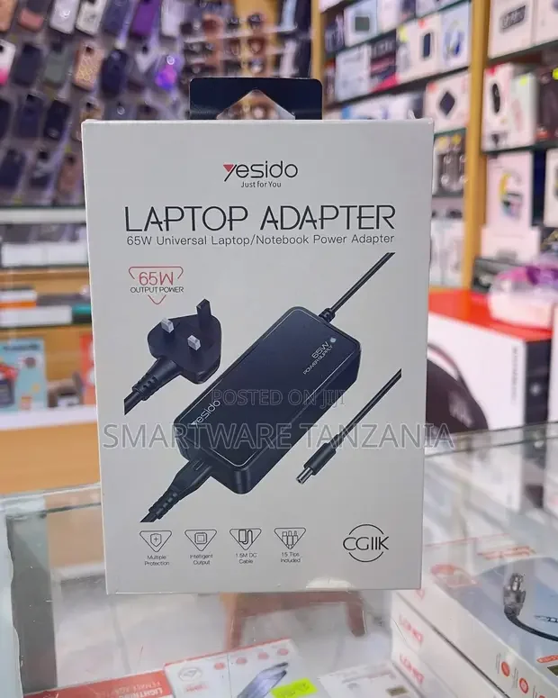 Yesido 65W Universal Laptop Power Adapter Charger - Buy in Dar es Salaam, Tanzania | Smartware