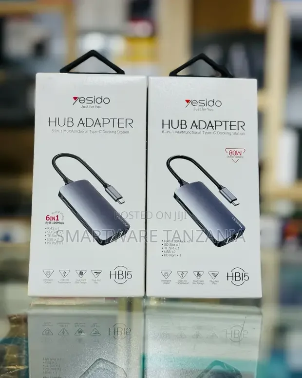 Yesido 6-in-1 USB-C Hub Adapter - Buy in Dar es Salaam, Tanzania | Smartware