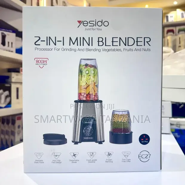 Yesido 800W 2-in-1 Mini Blender and Grinder Set - Buy in Dar es Salaam, Tanzania | Smartware