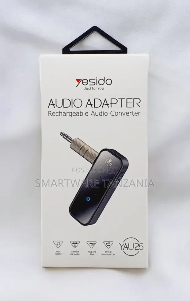 Yesido Audio Adapter Yau25 Rechargeable Bluetooth Converter Black