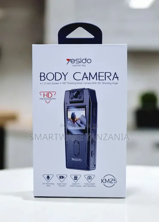 Yesido Body Camera KM25 - 1920x1080p, Night Vision - Buy in Dar es Salaam, Tanzania | Smartware