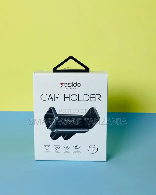 Yesido C124 Dual Clip Car Phone Holder - Buy in Dar es Salaam, Tanzania | Smartware
