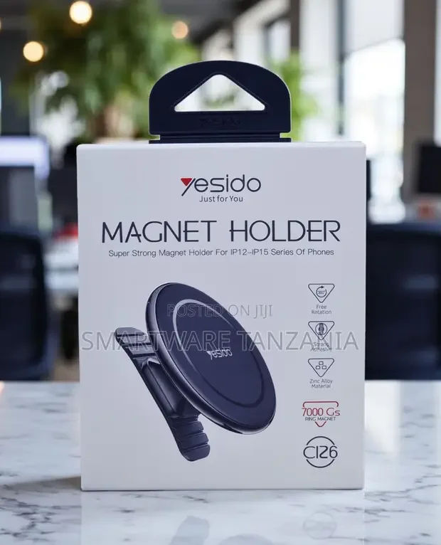 Yesido C126 7000gs Ring Magnet Car Holder for iPhone 12-15 - Buy in Dar es Salaam, Tanzania | Smartware
