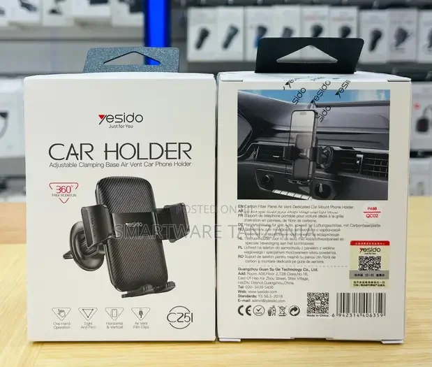 Yesido C251 Car Phone Holder Air Vent Mount 360 Degree Rotation