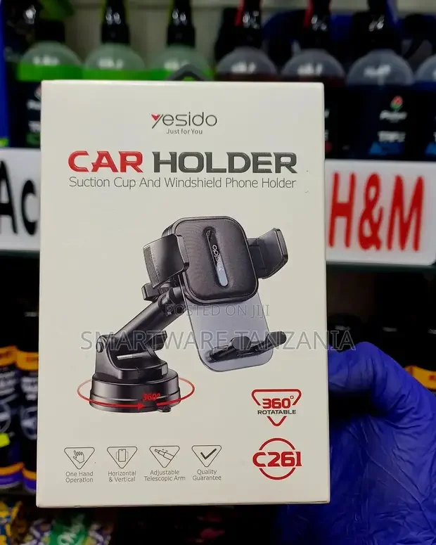 Yesido C261 Car Phone Holder Suction Cup Telescopic Arm 360 Degree - Buy in Dar es Salaam, Tanzania | Smartware