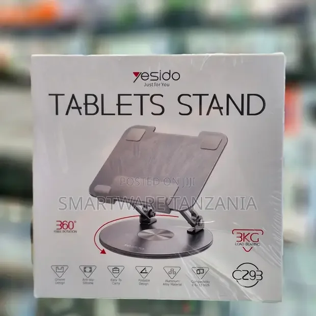 Yesido C293 Tablet Stand - 360 Rotation Aluminum 4.6-13 Inch - Buy in Dar es Salaam, Tanzania | Smartware