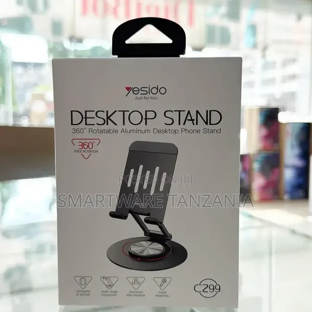 Yesido C299 360° Rotatable Aluminum Desktop Phone Stand - Buy in Dar es Salaam, Tanzania | Smartware