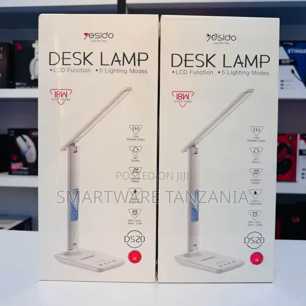 Yesido DS20 LED Desk Lamp 18W with LCD Clock - Buy in Dar es Salaam, Tanzania | Smartware