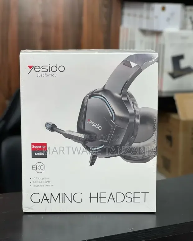 Yesido EK01 RGB Gaming Headset With HD Mic - Buy in Dar es Salaam, Tanzania | Smartware