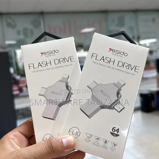 Yesido FL10 64GB 4-in-1 Flash Drive - Buy in Dar es Salaam, Tanzania | Smartware