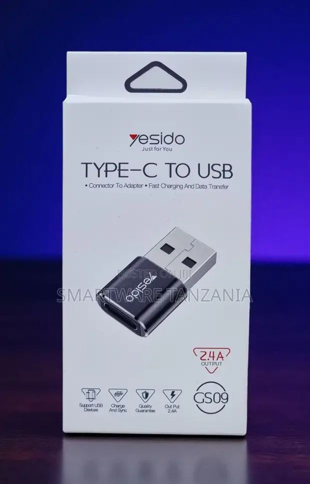 Yesido GS09 Type-C Female to USB-A Male Adapter - Buy in Dar es Salaam, Tanzania | Smartware