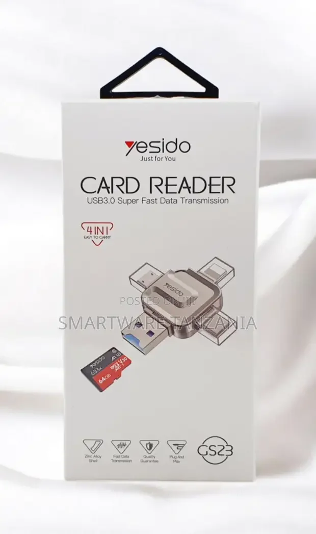 Yesido GS23 4-in-1 Card Reader - Buy in Dar es Salaam, Tanzania | Smartware