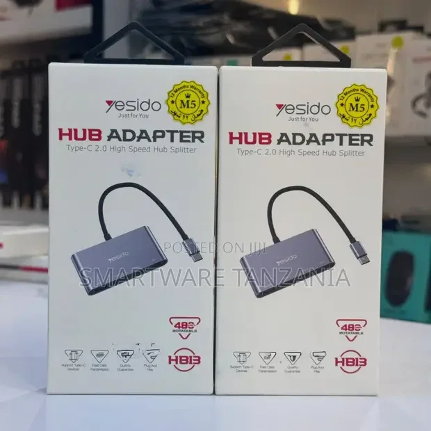 Yesido Hb13 4-in-1 Usb-C Hub Adapter for Fast Data Transfer