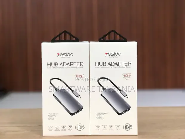Yesido Hb15, 6 In 1 Multifunctional Usb-C Hub - Buy in Dar es Salaam, Tanzania | Smartware